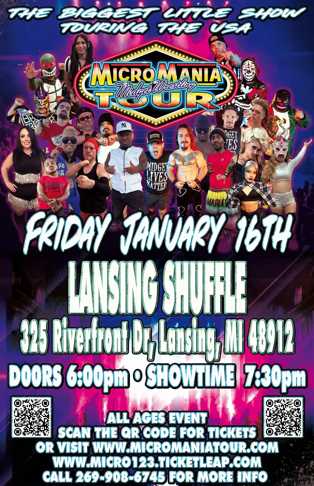 Micro Mania Midget Wrestling — Lansing Shuffleboard & Social Club